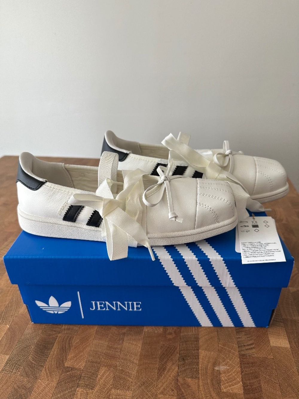 adidas x JENNIE Superstar SQ Ballet White Size 5\.5 NWT
